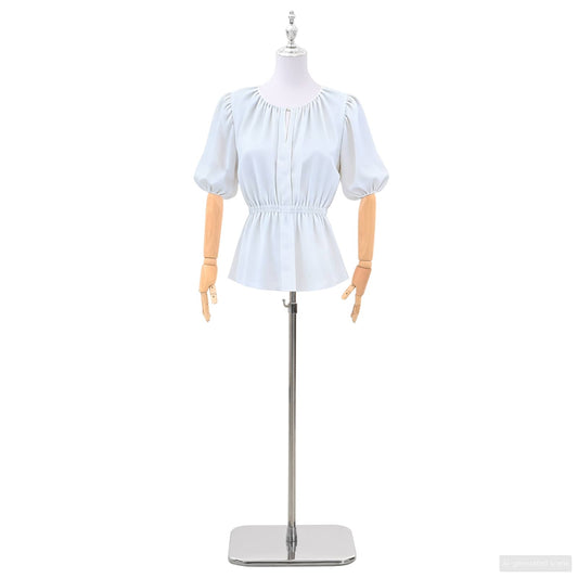 Adjustable 165-213 cm Mannequin with Base Female PP White