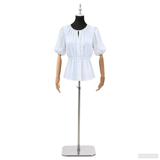 Adjustable 165-213 cm Mannequin with Base Female PP Black