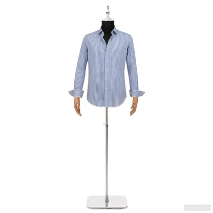 Adjustable 170-218 cm Mannequin with Base Male PP Black