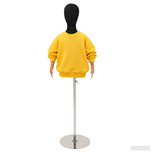 Adjustable 120-150 cm Mannequin with Base Unisex PP Black