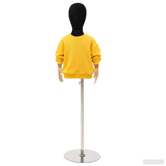Adjustable 120-157 cm Mannequin with Base Unisex PP Black