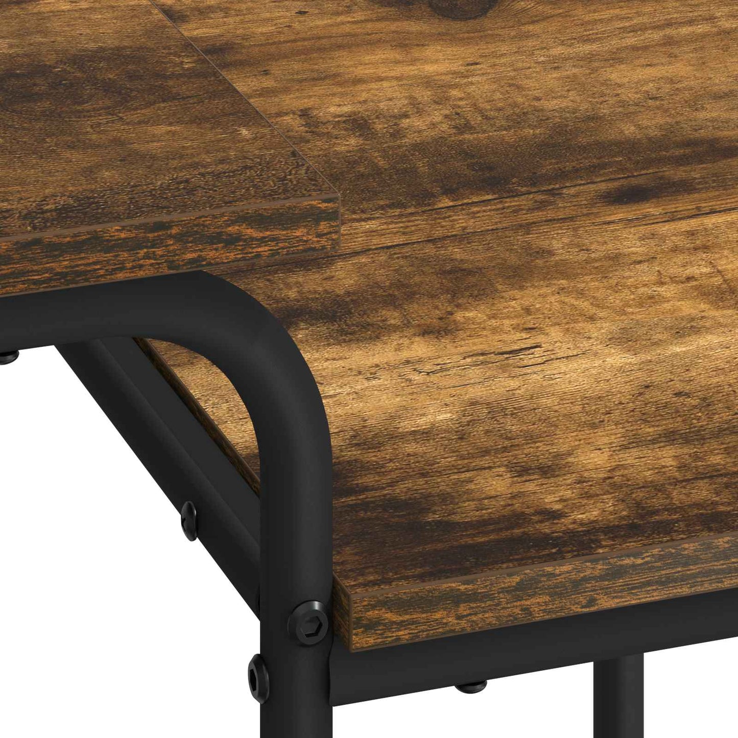 Desk with Storage Smoked Oak 100 x 50 x 75 cm