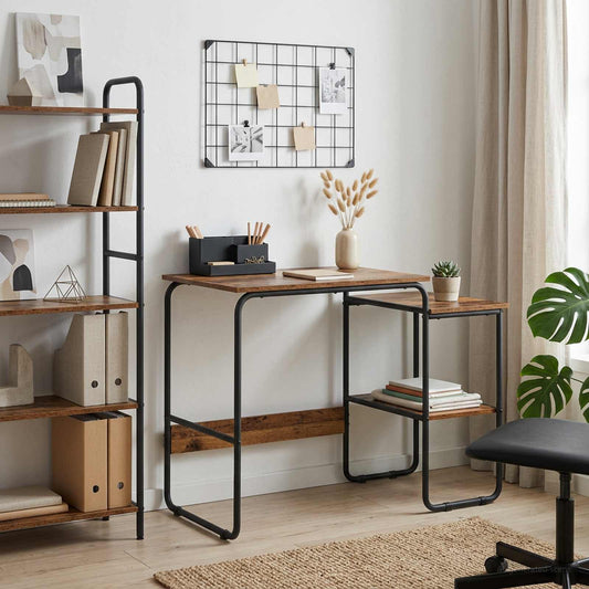 Desk with Storage Old Wood 100 x 50 x 75 cm