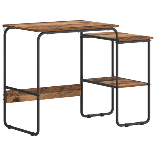 Desk with Storage Old Wood 100 x 50 x 75 cm