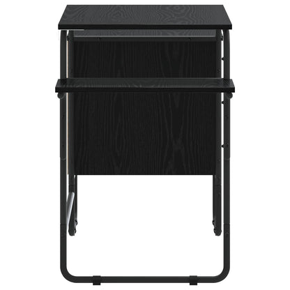 Desk with Storage Black Oak 120 x 50 x 75 cm