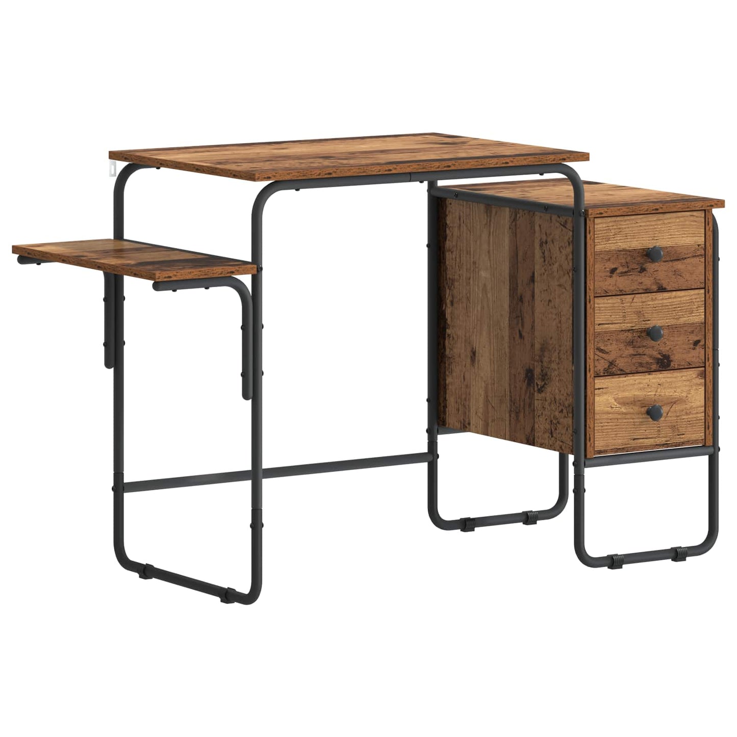 Desk with Storage Oak Wood 120 x 50 x 75 cm