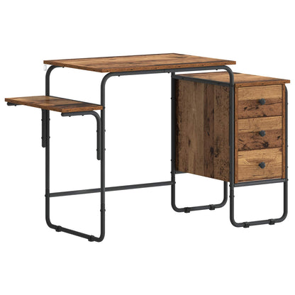 Desk with Storage Oak Wood 120 x 50 x 75 cm