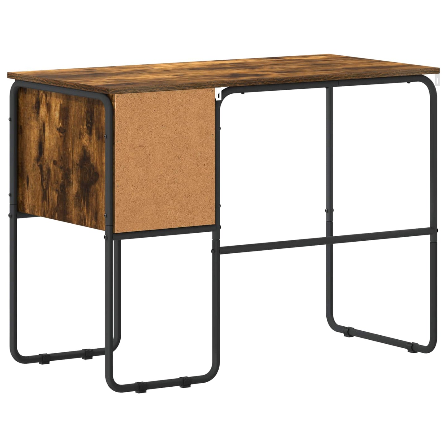 Desk with Storage Smoked Oak 100 x 50 x 75 cm