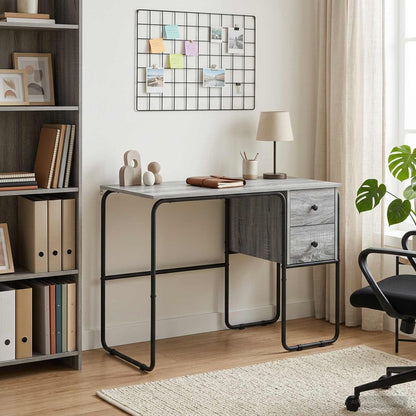 Desk with Storage Grey Sonoma 100 x 50 x 75 cm
