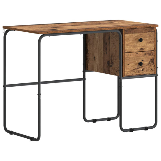Desk with Storage Old Wood 100 x 50 x 75 cm