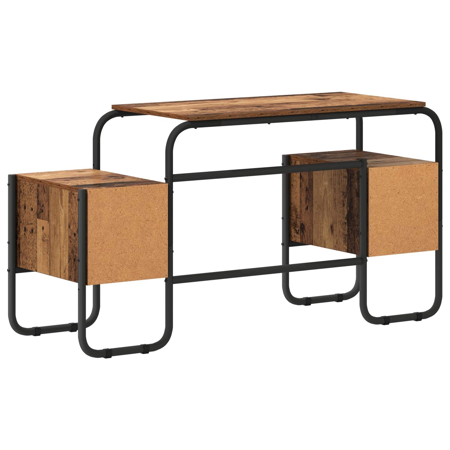 Desk with Storage Old Wood 145 x 50 x 75 cm