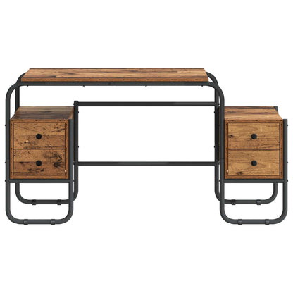 Desk with Storage Old Wood 145 x 50 x 75 cm