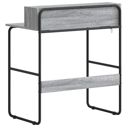 Desk with Storage Grey Sonoma 80 x 50 x 91 cm