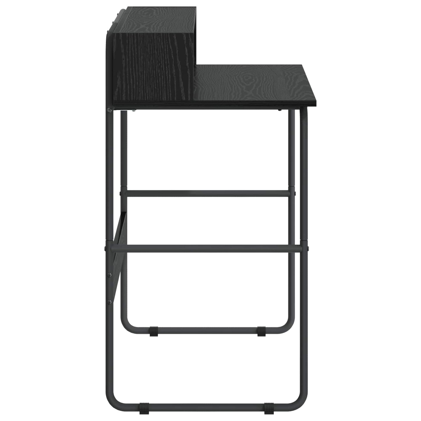 Desk with Storage Black Oak 100 x 50 x 91 cm