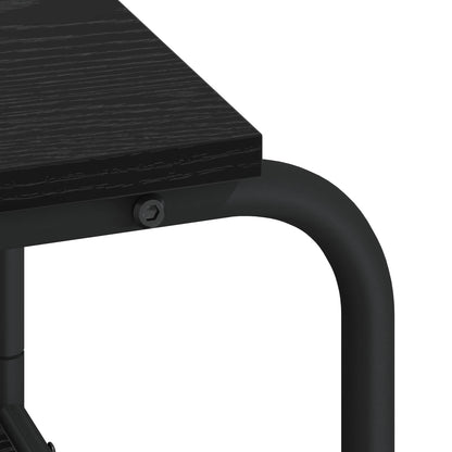 Desk with Storage Black Oak 113.5 x 52 x 75.5 cm