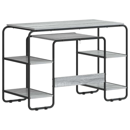 Desk with Storage Grey Sonoma 113.5 x 52 x 75.5 cm