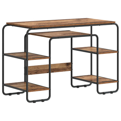 Desk with Storage Old Wood 113.5 x 52 x 75.5 cm