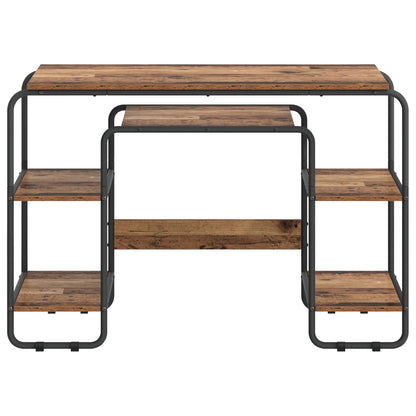 Desk with Storage Old Wood 113.5 x 52 x 75.5 cm