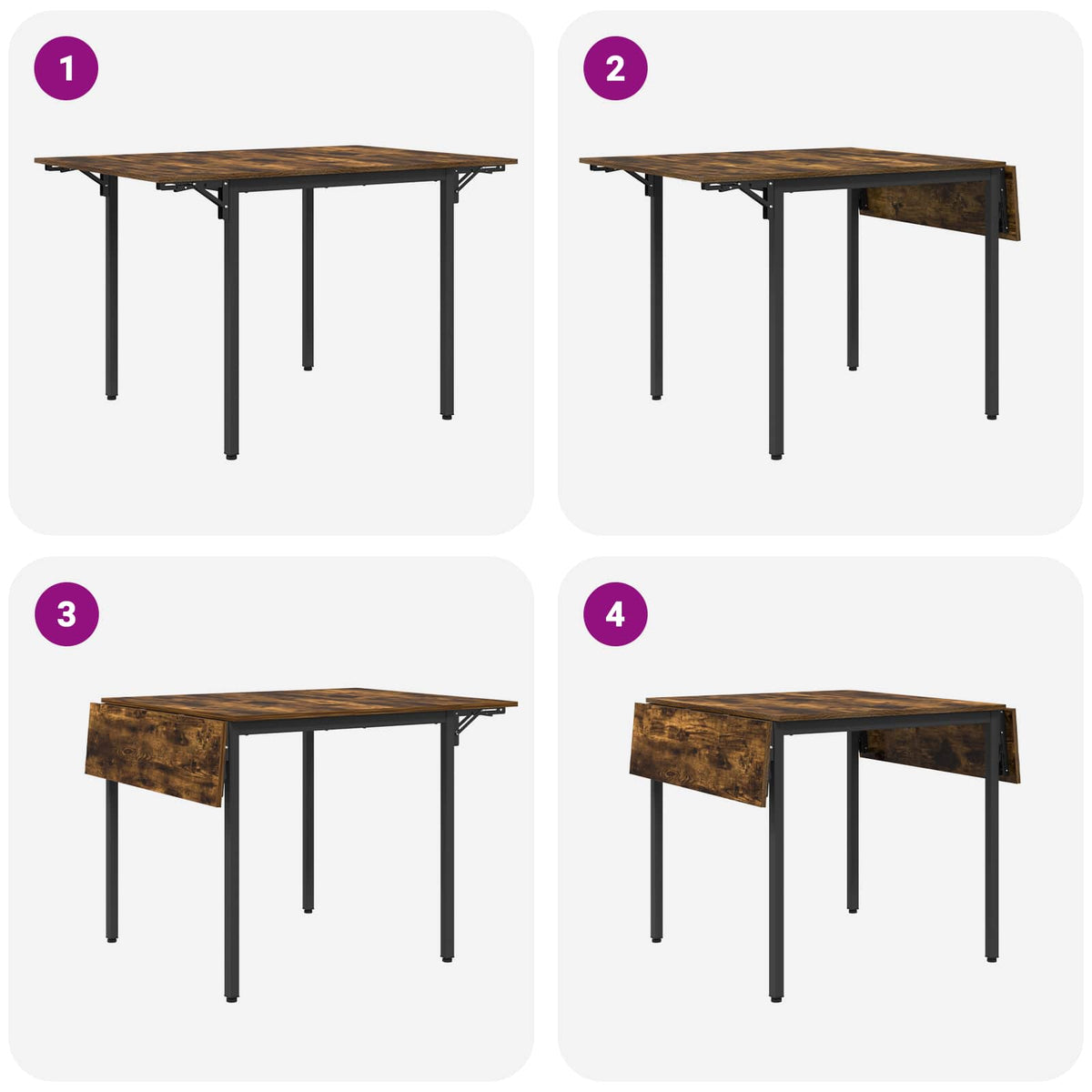 Extendable Dining Table 120 x 81.5 x 75 cm Engineered Wood