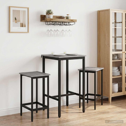 Bar Table 52 x 52 x 90 cm Engineered Wood Grey Sonoma