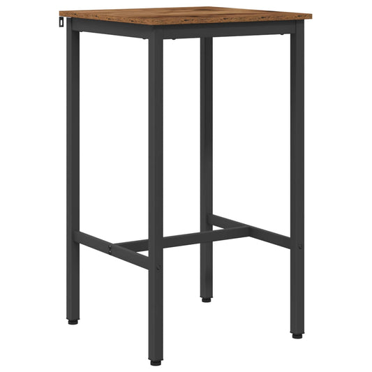 Bar Table 52 x 52 x 90 cm Engineered Wood Old Wood Rectangular