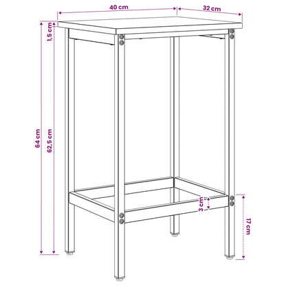 Bar Stool Black Oak 40 x 32 x 64 cm Engineered Wood