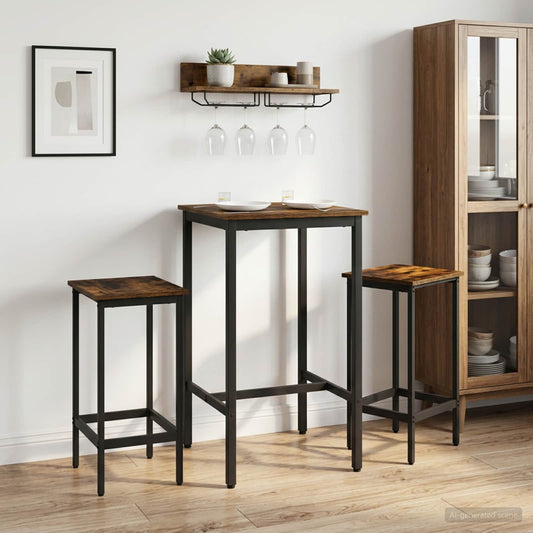 Bar Stool 2 pcs Smoked Oak 40 x 32 x 64 cm Engineered Wood