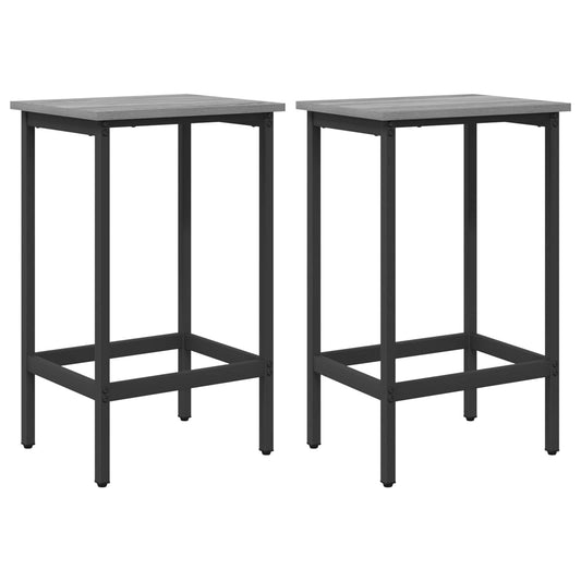 Bar Stool 2 pcs Grey Sonoma 40 x 32 x 64 cm Engineered Wood