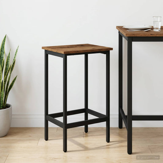Bar Stool Old Wood 40 x 32 x 64 cm Engineered Wood