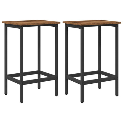 Bar Stool 2 pcs Old Wood 40 x 32 x 64 cm Engineered Wood