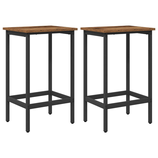 Bar Stool 2 pcs Old Wood 40 x 32 x 64 cm Engineered Wood
