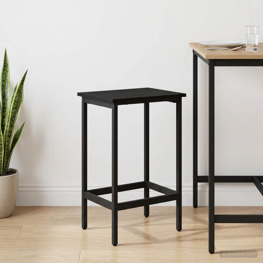 Bar Stool Black Oak 40 x 32 x 74 cm Engineered Wood