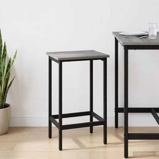 Bar Stool Grey Sonoma 40 x 32 x 74 cm Engineered Wood