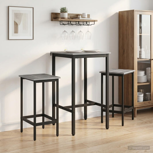 Bar Stool 2 pcs Grey Sonoma 40 x 32 x 74 cm Engineered Wood