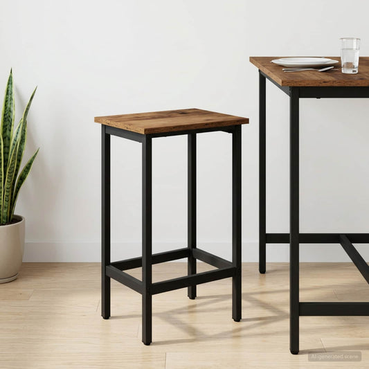 Bar Stool Old Wood 40 x 32 x 74 cm Engineered Wood