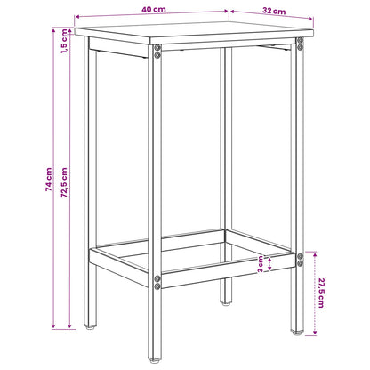Bar Stool 2 pcs Artisan Oak 40 x 32 x 74 cm Engineered Wood