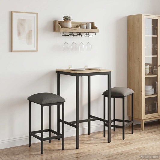 Bar Stool 2 pcs Light Grey 40 x 32 x 64 cm Engineered Wood