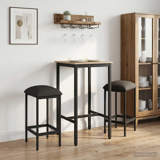 Bar Stool 2 pcs Dark Grey 40 x 32 x 64 cm Engineered Wood