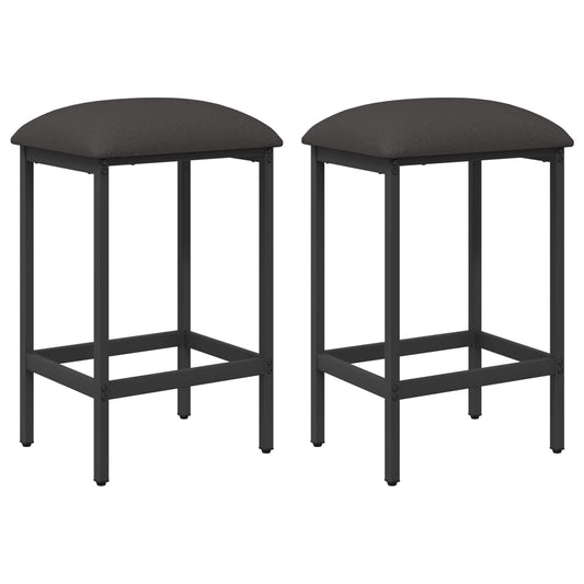 Bar Stool 2 pcs Dark Grey 40 x 32 x 64 cm Engineered Wood
