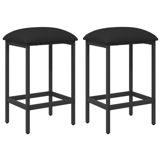 Bar Stool 2 pcs Black 40 x 32 x 64 cm Engineered Wood