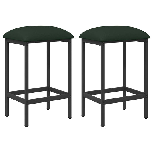 Bar Stool 2 pcs Dark Green 40 x 32 x 64 cm Engineered Wood