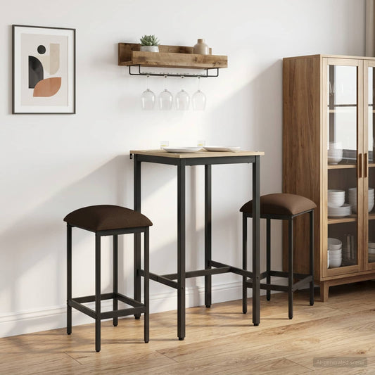 Bar Stool 2 pcs Taupe 40 x 32 x 64 cm Engineered Wood