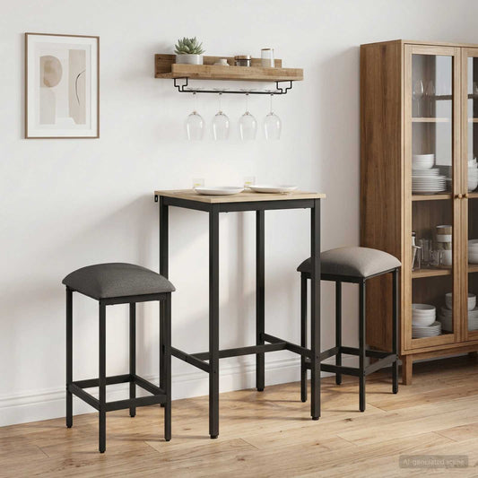 Bar Stool 2 pcs Light Grey 40 x 32 x 74 cm Engineered Wood