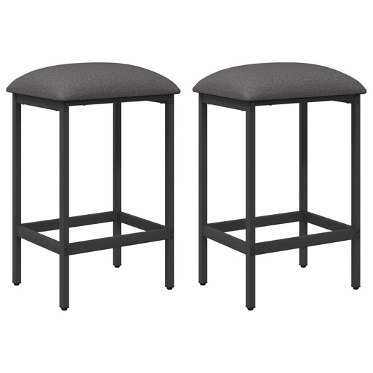 Bar Stool 2 pcs Light Grey 40 x 32 x 74 cm Engineered Wood