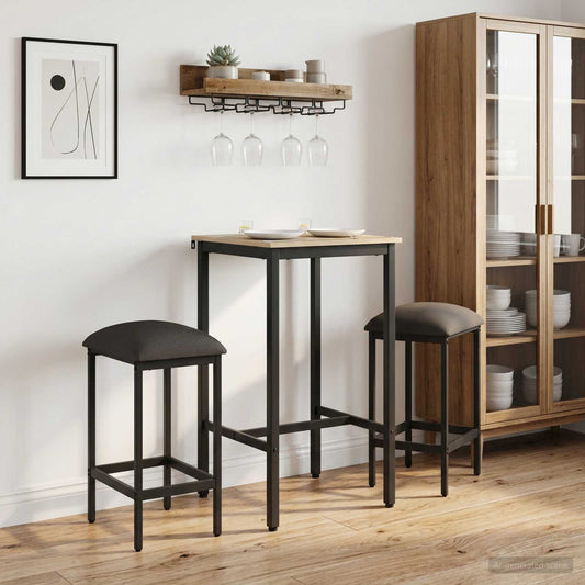 Bar Stool 2 pcs Dark Grey 40 x 32 x 74 cm Engineered Wood