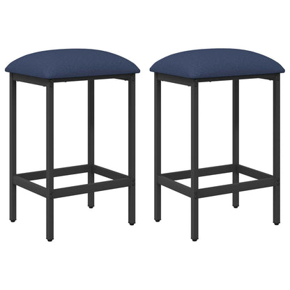 Bar Stool 2 pcs Blue 40 x 32 x 74 cm Engineered Wood