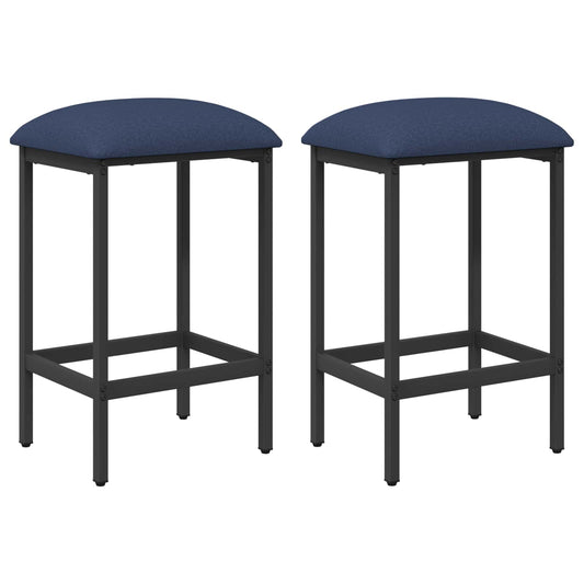Bar Stool 2 pcs Blue 40 x 32 x 74 cm Engineered Wood