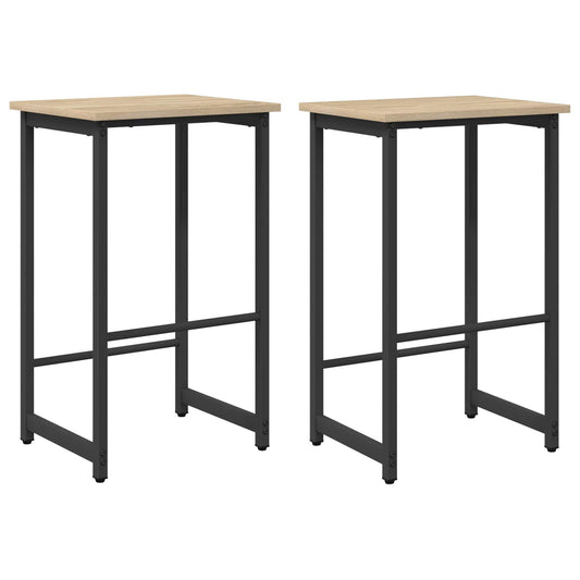 Bar Stool 2 pcs Sonoma Oak 40 x 32 x 64 cm Engineered Wood