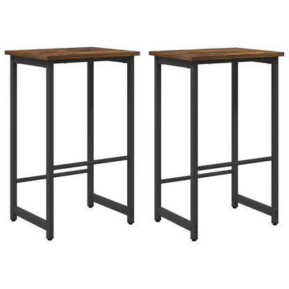Bar Stool 2 pcs Smoked Oak 40 x 32 x 64 cm Engineered Wood