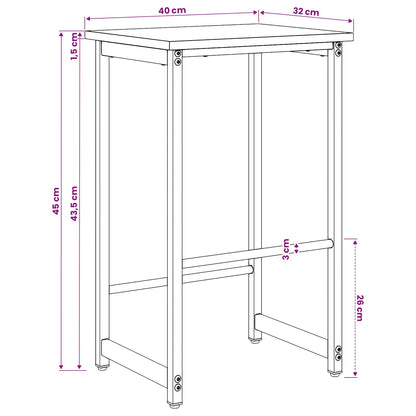Bar Stool 2 pcs Old Wood 40 x 32 x 64 cm Engineered Wood